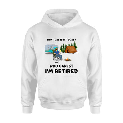 Personalized Camping Shirt/Pullover Hoodie - Gift Idea For Camping Lover/Retired Gift - Man/Woman/Couple - What Day Is Today?