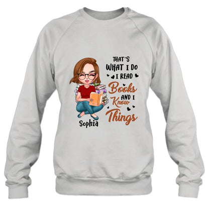 Personalized Just A Girl Who Loves Books Shirt/Pullover Hoodie - Gift Idea For Books Lover