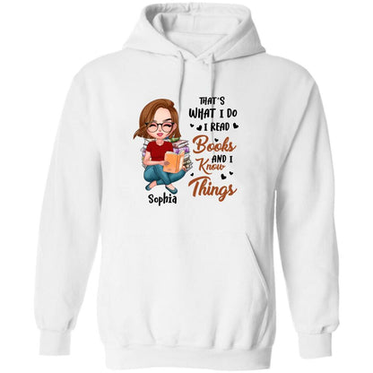 Personalized Just A Girl Who Loves Books Shirt/Pullover Hoodie - Gift Idea For Books Lover