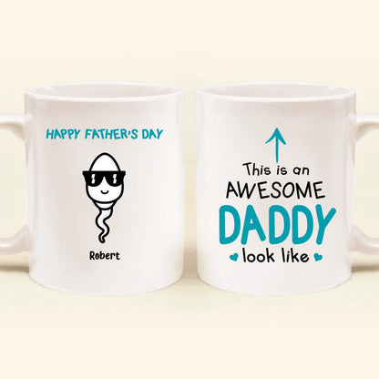 Personalized Happy Father's Day Coffee Mug - Up to 7 Kids - Father's Day Gift Idea