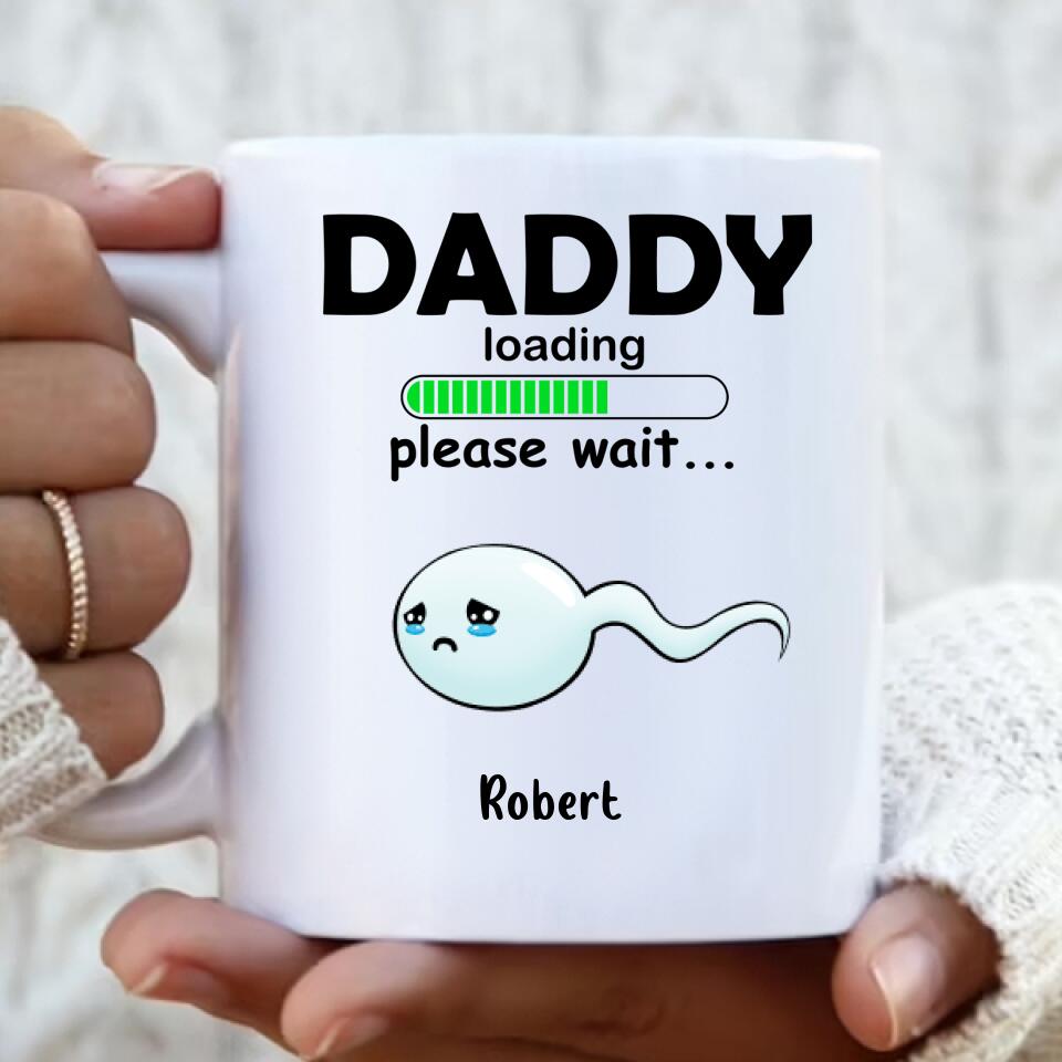 Personalized Father Loading Please Wait Coffee Mug - Gift Idea For Father's Day