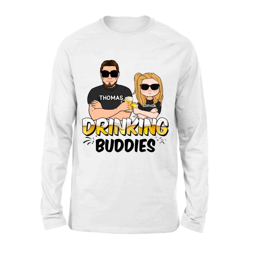 Personalized Drinking Buddies Shirt/Sleeve/Hoodie/Sweatshirt - Father's Day Gift Idea