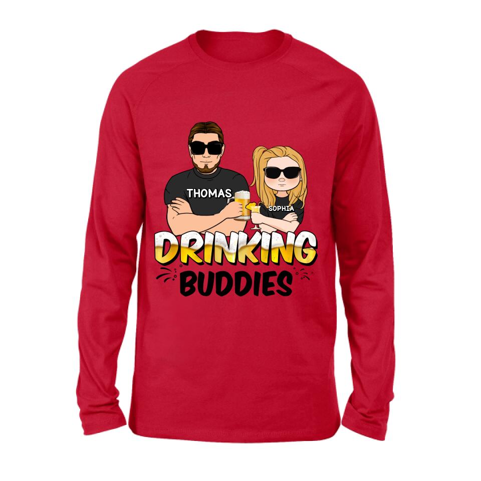 Personalized Drinking Buddies Shirt/Sleeve/Hoodie/Sweatshirt - Father's Day Gift Idea