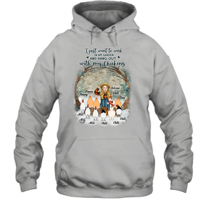 Personalized Just A Girl Who Loves Chickens Shirt - Girl With Up to 10 Chickens
