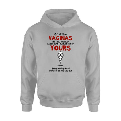 Custom Personalized Mother Shirt - Gift Idea For Mother's Day - Sorry My Big Head Ruined It On The Way Out