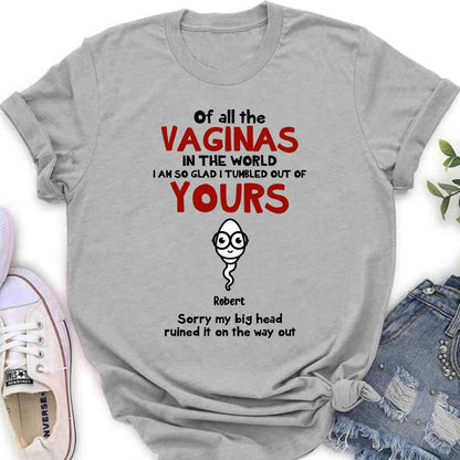 Custom Personalized Mother Shirt - Gift Idea For Mother's Day - Sorry My Big Head Ruined It On The Way Out
