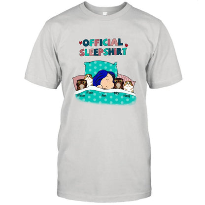 Personalized Cat Shirt - Up to 4 Cats - Cat Official Sleepshirt