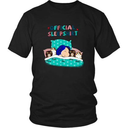 Personalized Cat Shirt - Up to 4 Cats - Cat Official Sleepshirt
