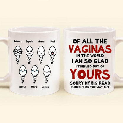 Personalized Mother Mug - Gift Idea For Mother's Day - Sorry My Big Head Ruined It On The Way Out