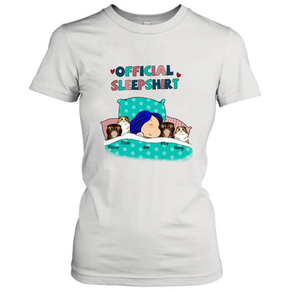 Personalized Cat Shirt - Up to 4 Cats - Cat Official Sleepshirt