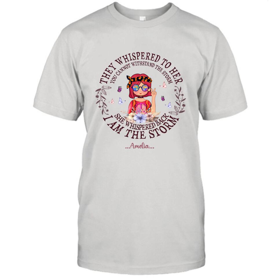 Personalized Hippie Girl T-shirt/Pullover Hoodie - Best Gift For Girl - I Am The Storm