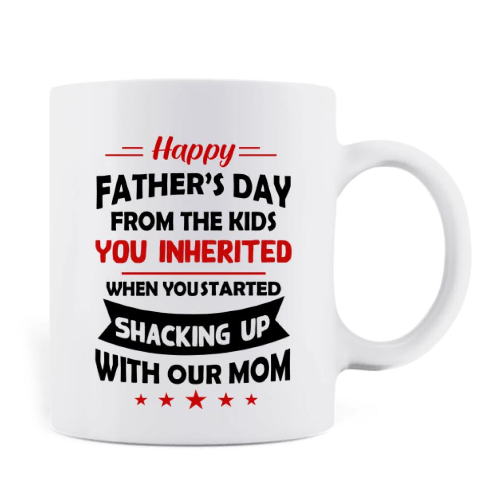 Personalized Step Dad Mug - Up to 5 Kids - Gift Idea For Father's Day - Happy Father's Day