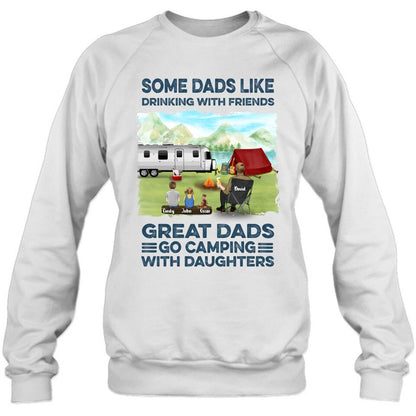 Personalized Father Daughter Camping Shirt/ Pullover Hoodie - Father's Day Gift Idea For Father/ Camping Lover - My Favorite Camping Buddies Call Me Dad