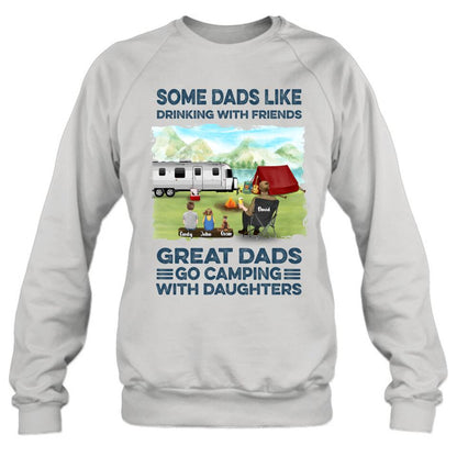 Personalized Father Daughter Camping Shirt/ Pullover Hoodie - Father's Day Gift Idea For Father/ Camping Lover - My Favorite Camping Buddies Call Me Dad