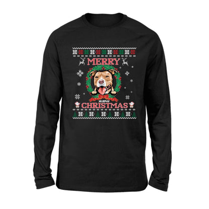 Personalized Dog Sweatshirt - Up to 5 Dogs - Best Gift For Dog Lover - Merry Christmas