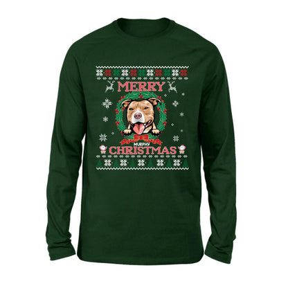 Personalized Dog Sweatshirt - Up to 5 Dogs - Best Gift For Dog Lover - Merry Christmas