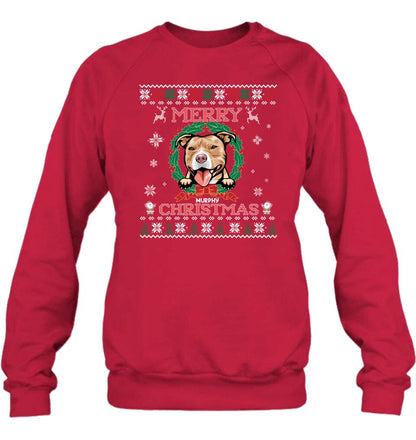 Personalized Dog Sweatshirt - Up to 5 Dogs - Best Gift For Dog Lover - Merry Christmas