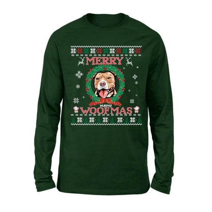 Personalized Dog Sweatshirt - Up to 5 Dogs - Best Gift For Dog Lover - Merry Woofmas