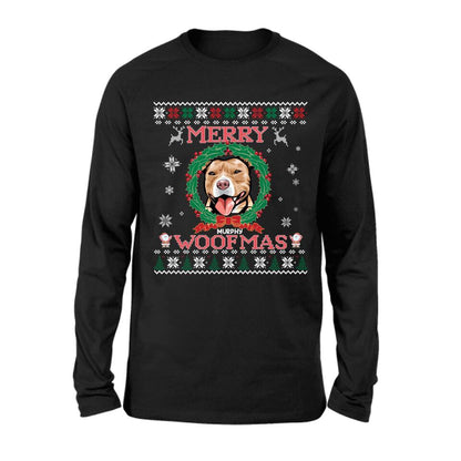 Personalized Dog Sweatshirt - Up to 5 Dogs - Best Gift For Dog Lover - Merry Woofmas