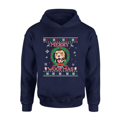 Personalized Dog Sweatshirt - Up to 5 Dogs - Best Gift For Dog Lover - Merry Woofmas