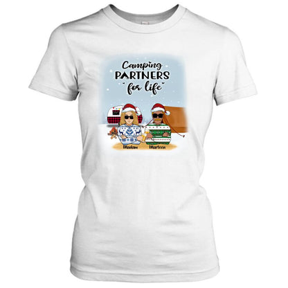 Personalized Camping Front View Sweater/T-shirt - Gift For Camping Lovers - Camping Partners For Life