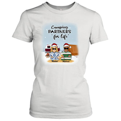 Personalized Camping Front View Sweater/T-shirt - Gift For Camping Lovers - Camping Partners For Life