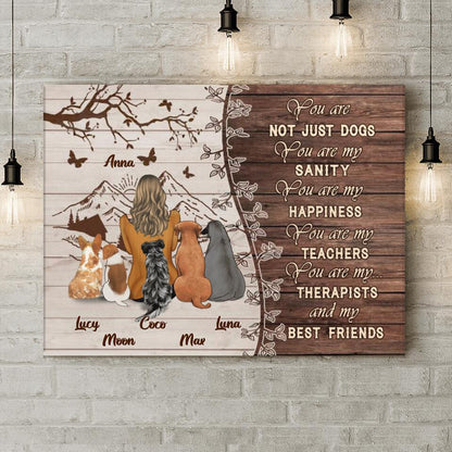 Personalized Pet Mom/Pet Dad Canvas - Gift Idea For Pet Lover with up to 5 Pets - You Are My Sanity