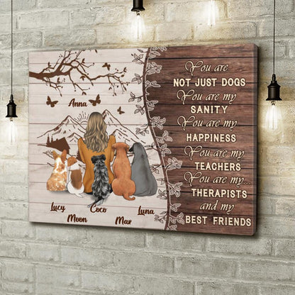 Personalized Pet Mom/Pet Dad Canvas - Gift Idea For Pet Lover with up to 5 Pets - You Are My Sanity