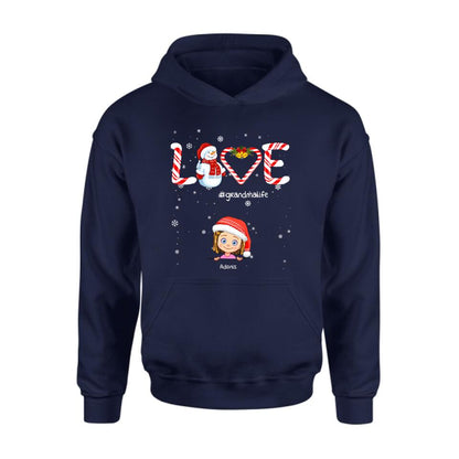 Personalized Christmas Grandmalife Sweatshirt/T-shirt/Hoodie - Up to 6 Kids - Gift Idea For Grandma, Mama