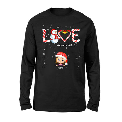 Personalized Christmas Grandmalife Sweatshirt/T-shirt/Hoodie - Up to 6 Kids - Gift Idea For Grandma, Mama