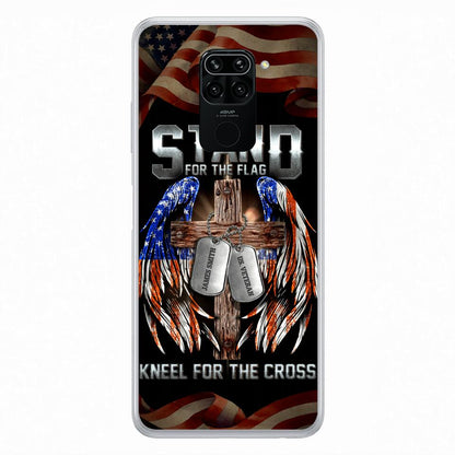 Custom Personalized U.S Veteran Phone Case - Gift Idea for Father/Veteran/ Independence Day - Stand For The Flag Kneel For The Cross - Case For Xiaomi, Oppo And Huawei