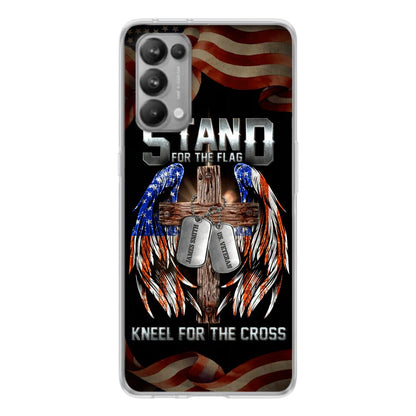 Custom Personalized U.S Veteran Phone Case - Gift Idea for Father/Veteran/ Independence Day - Stand For The Flag Kneel For The Cross - Case For Xiaomi, Oppo And Huawei