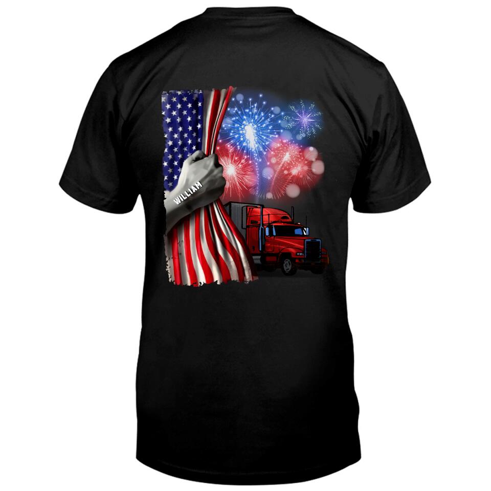 Personalized Independence Day Shirt - Gift Idea For Trucker/Independence Day