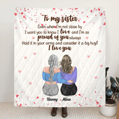 Personalized To My Sister Pillow Cover/Quilt/Fleece Blanket - Gift Idea For Friend/Sister