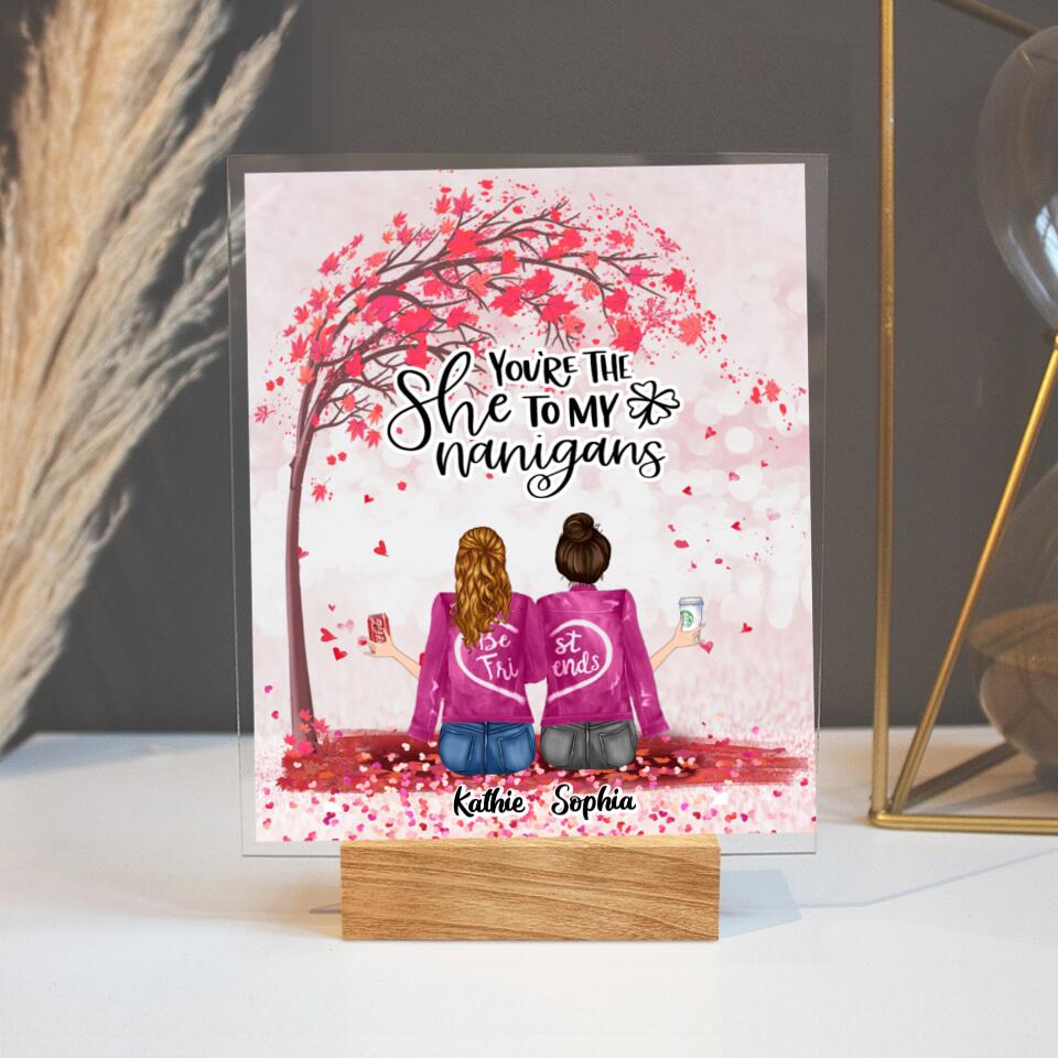 Personalized We Are Best Friends Acrylic Plaque - Gift Idea For Friends/Besties/Sisters - Up to 4 Girls - Friends Like You Are Precious And Few