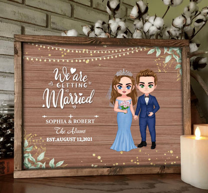 Personalized Chibi Couple Wedding Poster - Gift Idea For Wedding/Anniversary Gift - We Are Getting Married
