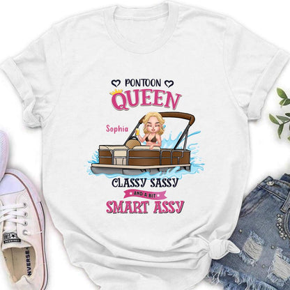 Custom Personalized Pontoon Queen Shirt/ Pullover Hoodie - Gift Idea For Pontoon Lover - I Hate Being Sexy But I'm A Pontoon Queen So I Can't Help It