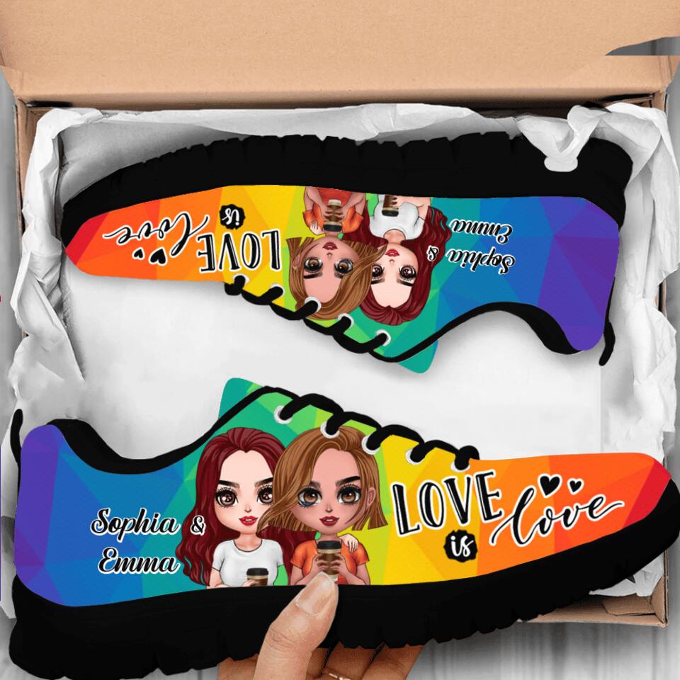 Personalized LGBT Sneakers - Gift for Couples, Lovers, Same Sex Couples