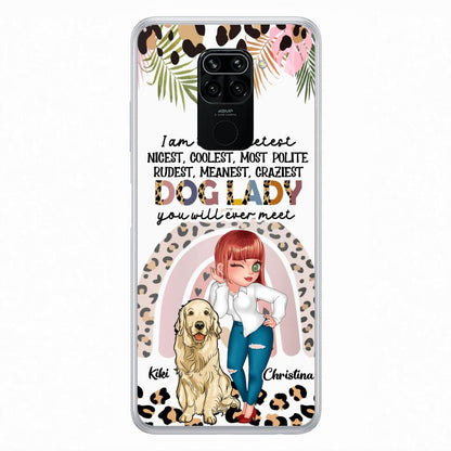 Custom Personalized Dog Mom Chibi Phone Case- Up to 4 Dogs - Gift For Dog Lover - I Am The Craziest Dog Mom - Case For Xiaomi, Oppo And Huawei