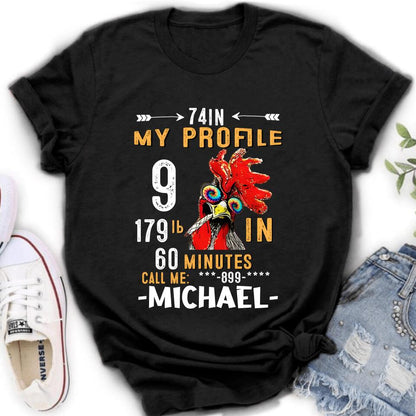 Personalized My Profile Cock Shirt/Pullover Hoodie - Gift Idea For Man