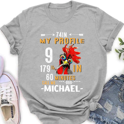 Personalized My Profile Cock Shirt/Pullover Hoodie - Gift Idea For Man
