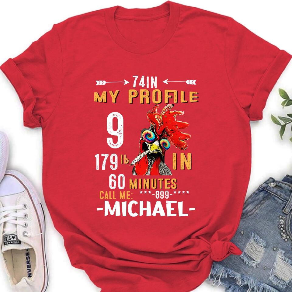 Personalized My Profile Cock Shirt/Pullover Hoodie - Gift Idea For Man