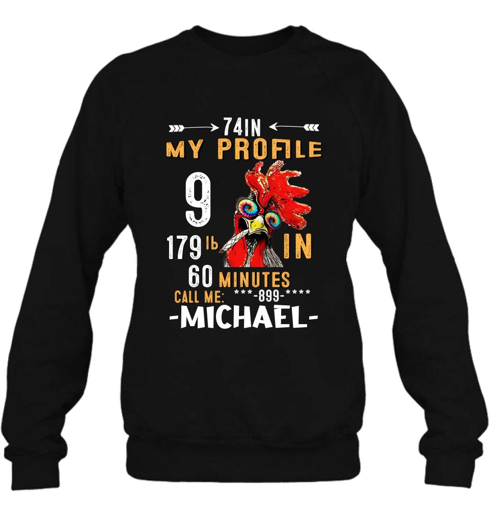 Personalized My Profile Cock Shirt/Pullover Hoodie - Gift Idea For Man