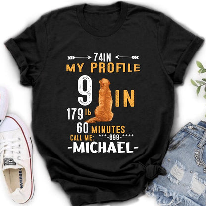 Personalized My Profile Shirt/Pullover Hoodie - Gift Idea For Man