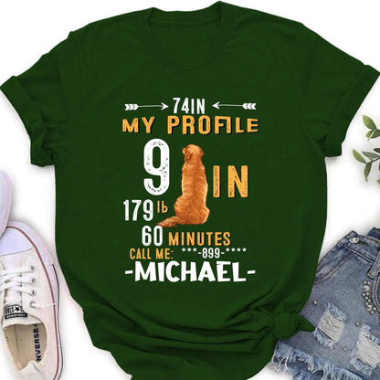 Personalized My Profile Shirt/Pullover Hoodie - Gift Idea For Man