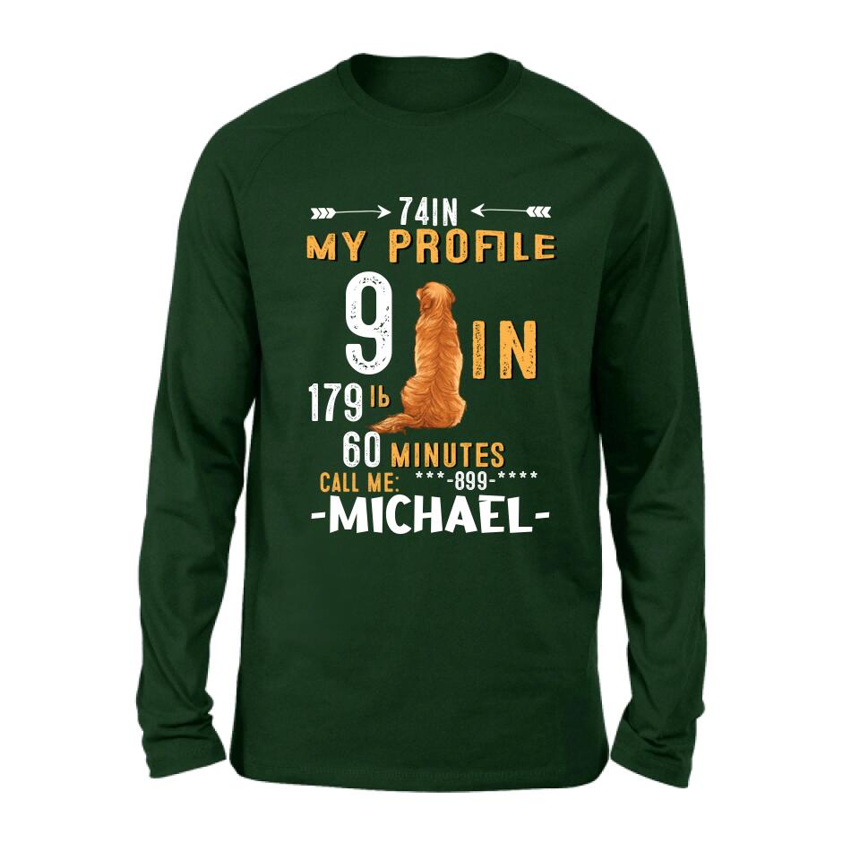 Personalized My Profile Shirt/Pullover Hoodie - Gift Idea For Man