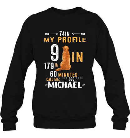 Personalized My Profile Shirt/Pullover Hoodie - Gift Idea For Man