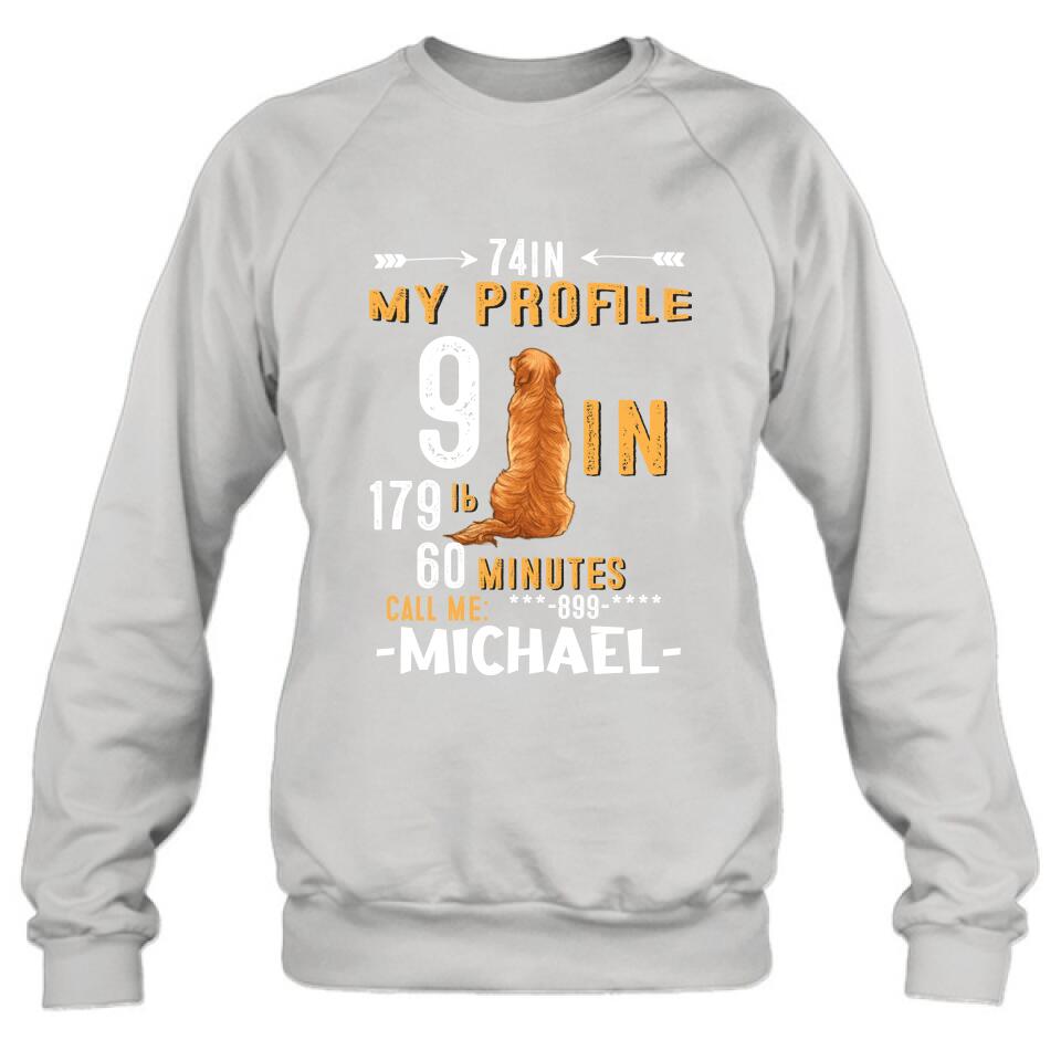 Personalized My Profile Shirt/Pullover Hoodie - Gift Idea For Man