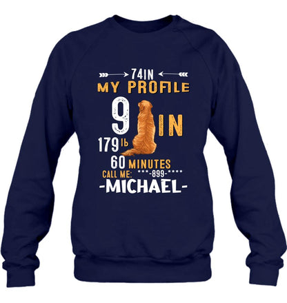 Personalized My Profile Shirt/Pullover Hoodie - Gift Idea For Man