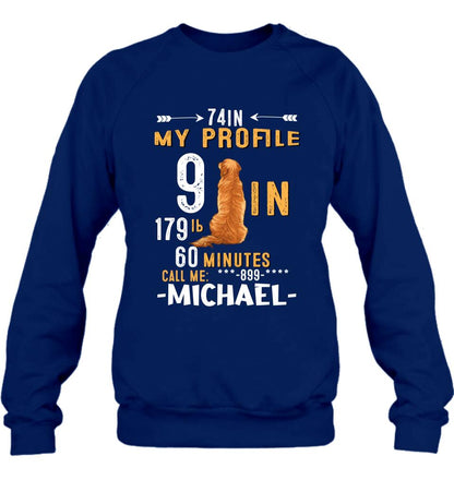 Personalized My Profile Shirt/Pullover Hoodie - Gift Idea For Man